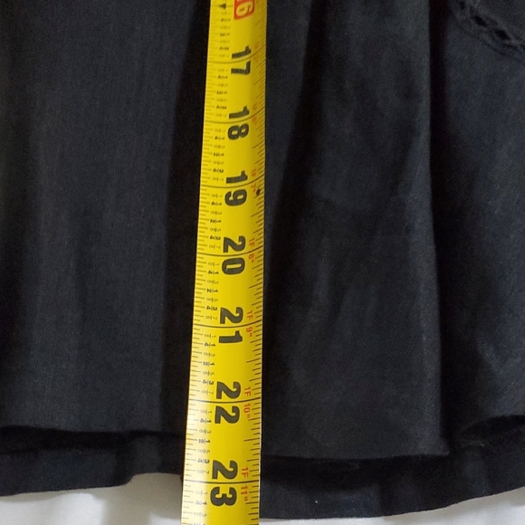 Ralph Lauren Cottagecore  Black Fit and Flare  100% Linen Mini Skirt - Picture 3 of 14
